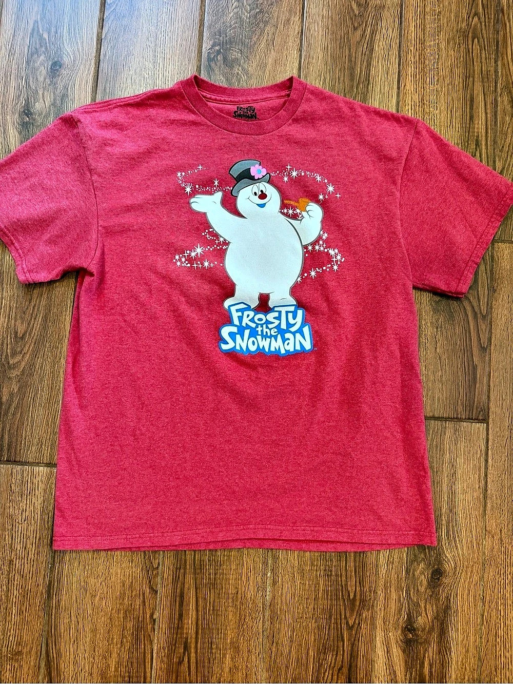 Frosty the Snowman Graphic Tee in Red / men’s large